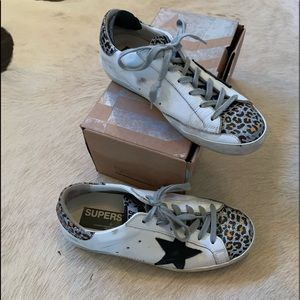 Golden Goose superstar white-leopard glitter